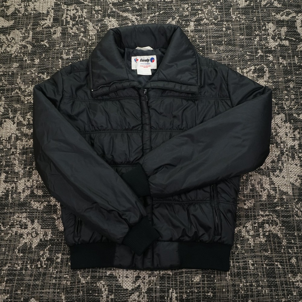 Vintage Fusalp Women's Puffer Jacket Black Size Small US 6 Ski Snow Retro France